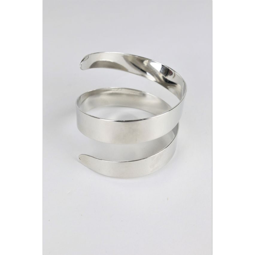 Lovemystyle Silver Spiral Bangle Style brassard