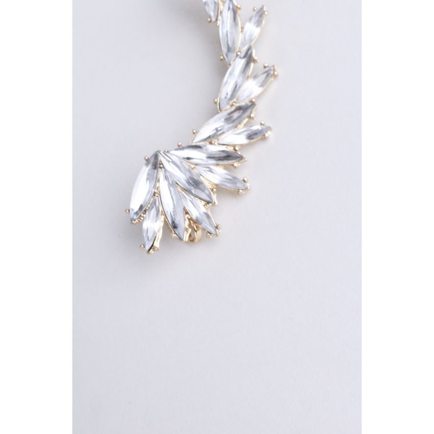 Manchette d’oreille glamour Lovemystyle or et Diamante