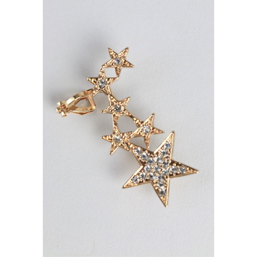 Lovemystyle Cuff Earring met meerdere gouden en zilveren sterren