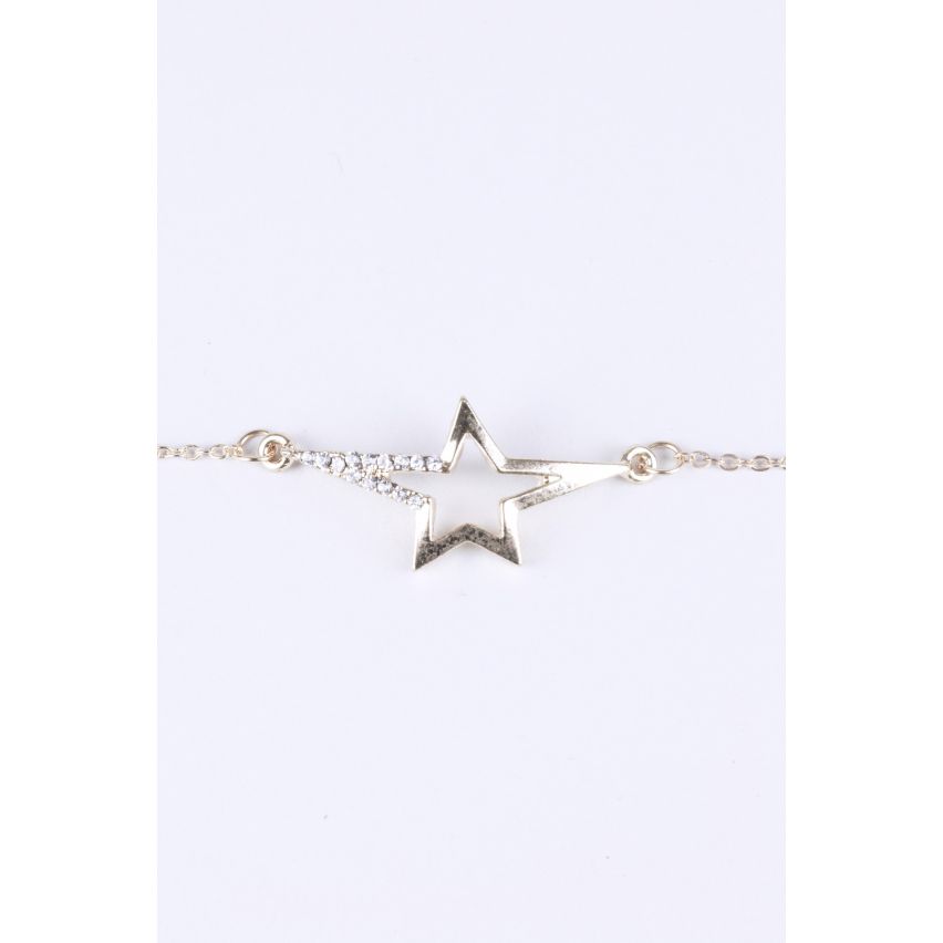 Lovemystyle or Bracelet délicat avec Diamante Star