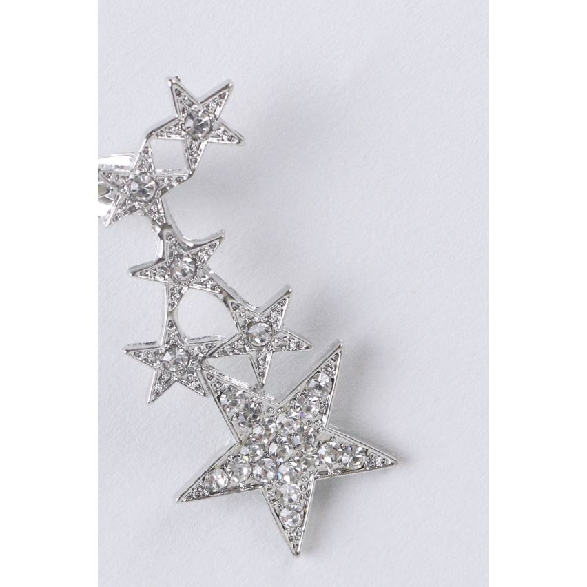 Lovemystyle Silber Ohr Manschette mit Diamante Stars