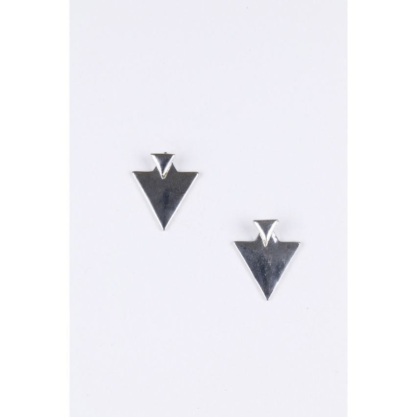 Les boucles d’oreilles Triangle Silver Lovemystyle Double couche