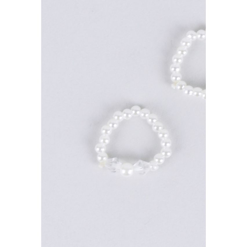 Lovemystyle Multi Pack of White Pearl Toe Rings
