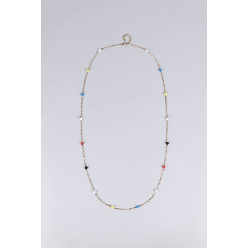Lovemystyle Gold Belly ketting met Multi-gekleurde kralen