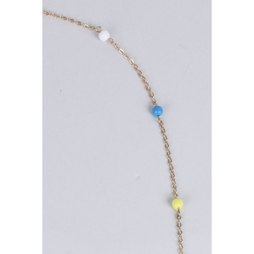 Lovemystyle Gold Belly ketting met Multi-gekleurde kralen