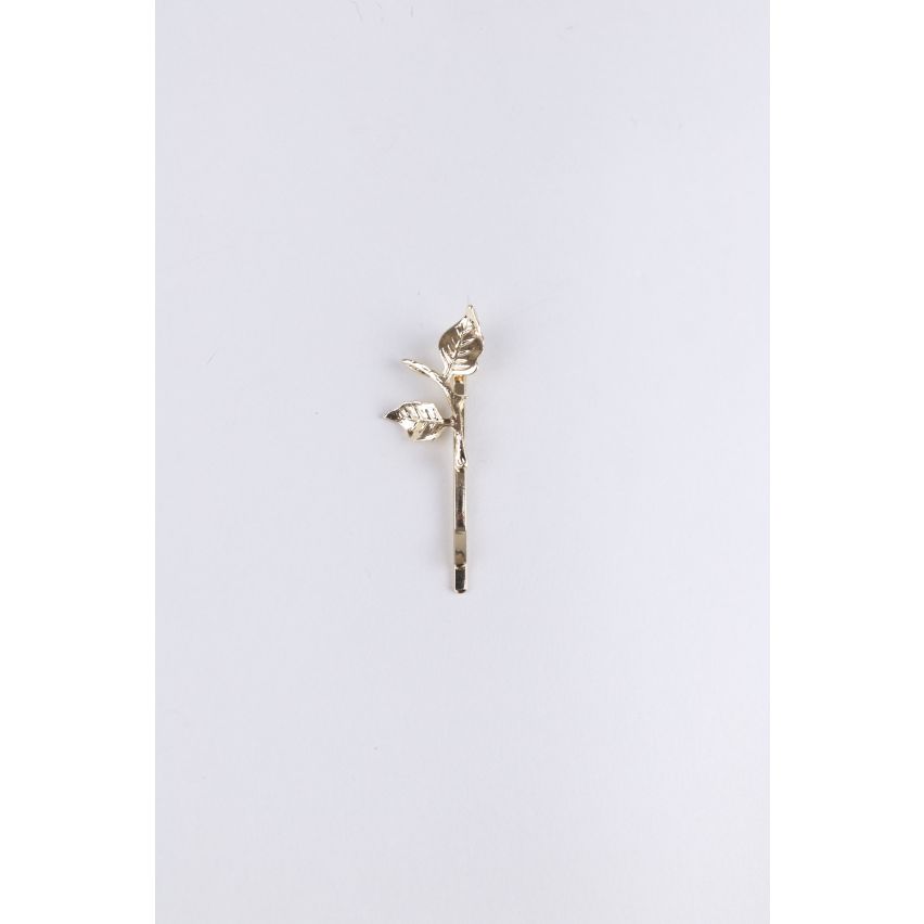 Lovemystyle Gold Haarspange mit Blatt und AST