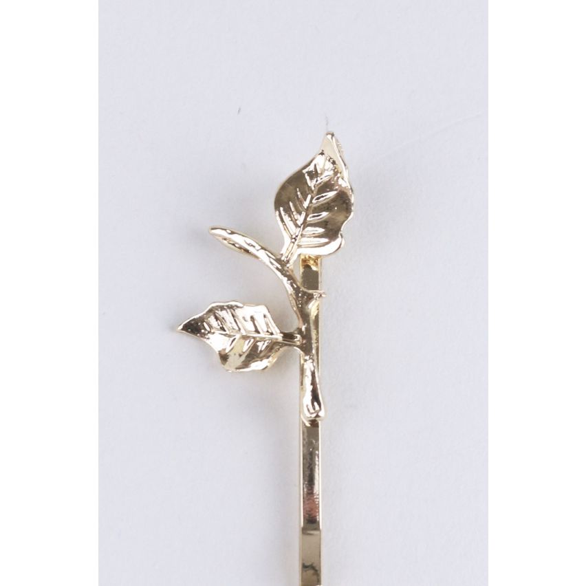 Lovemystyle Gold Hair Slide With Leaf and Branch
