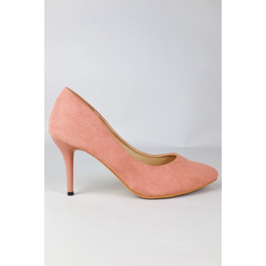LMS nackt Suedette-Pumps mit Mitte Höhe Ferse