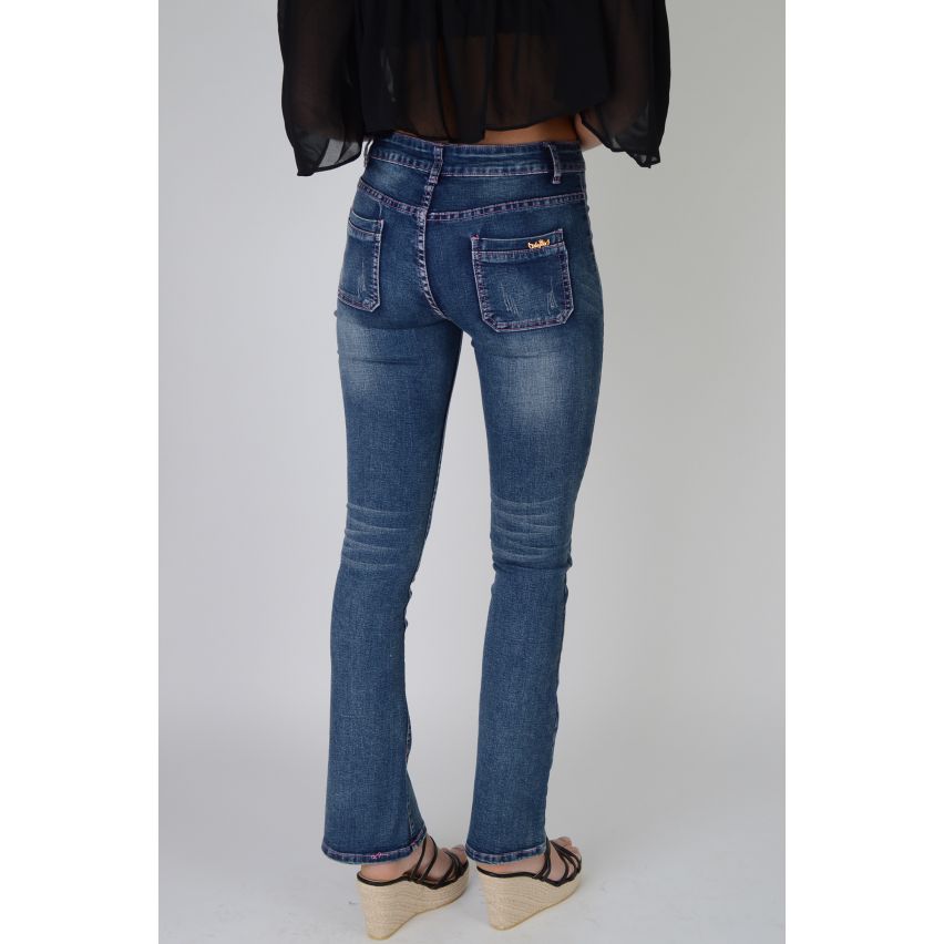 Lovemystyle Skinny Leg High Waisted Denim Jeans - SAMPLE