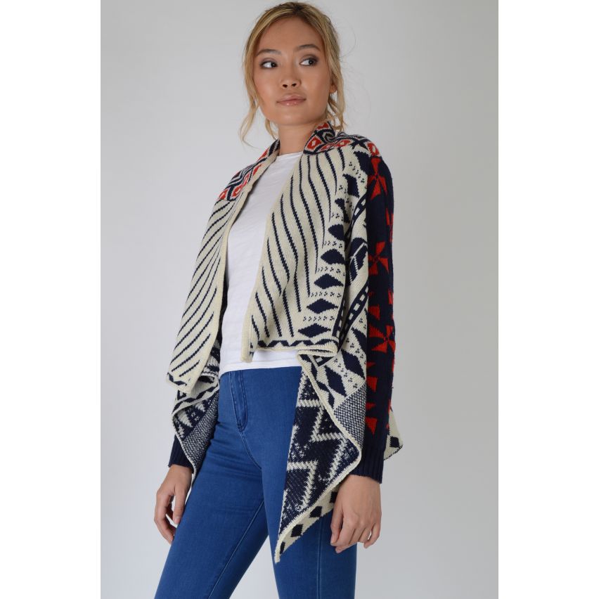 Aztec waterfall cardigan sale