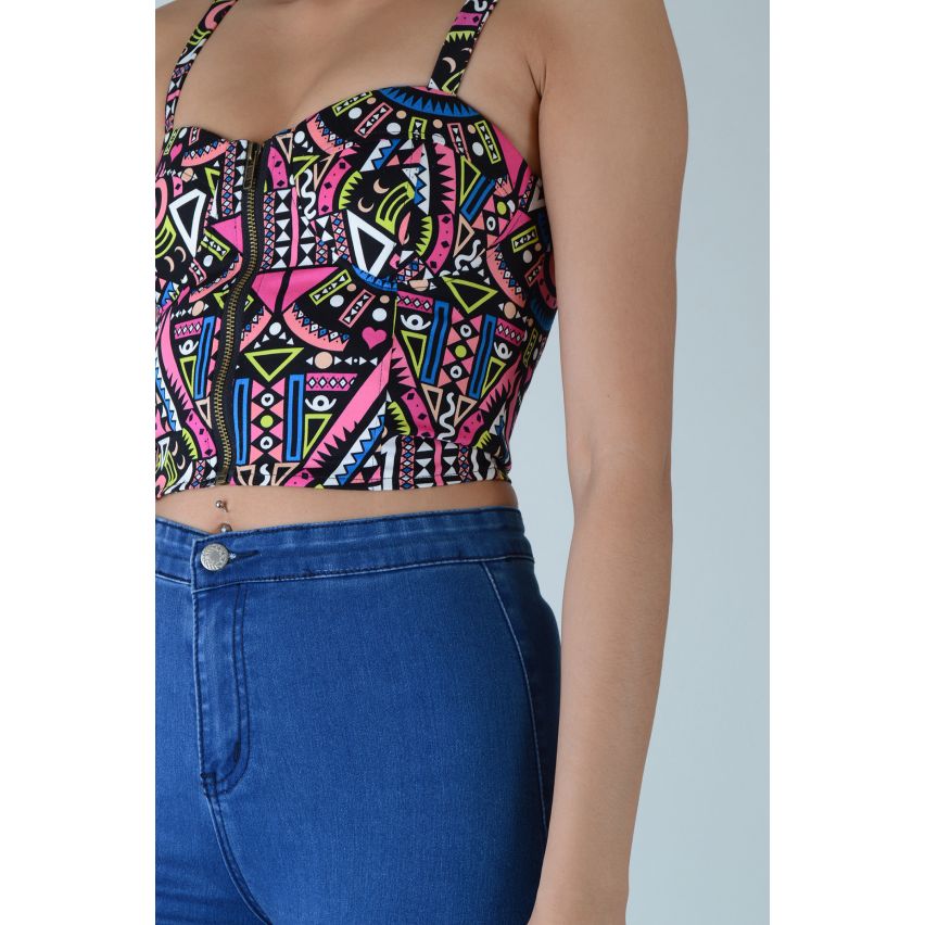 Neon bralette crop top hotsell