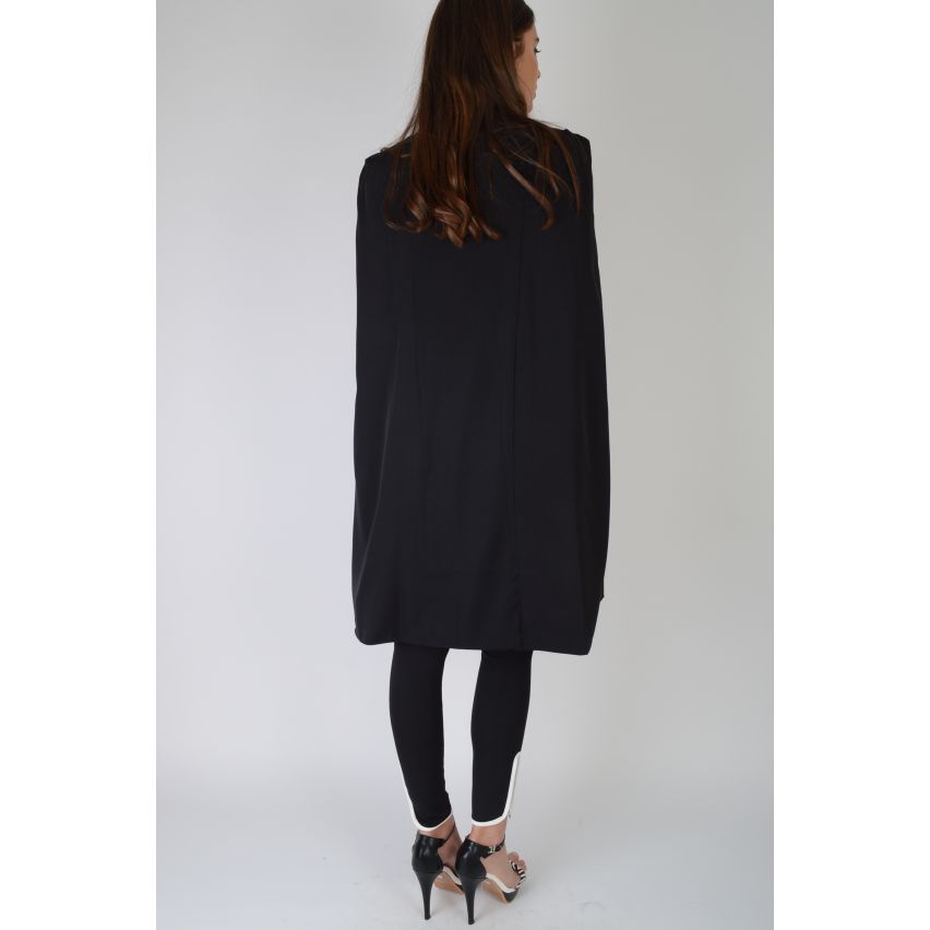 Lovemystyle schicke schwarze Blazer mit Cape Schlitz Ärmel