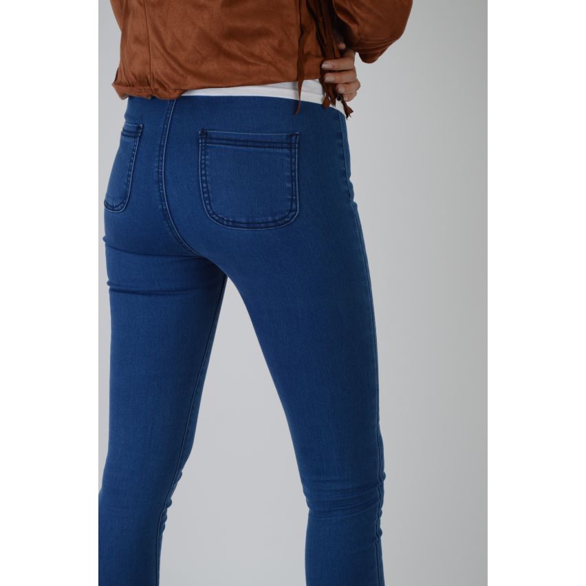 Lovemystyle Indigo Blue hoog getailleerde Skinny Jeans