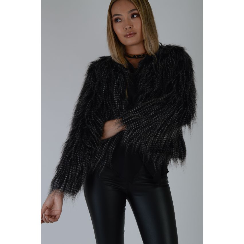 Pellicciotti corti neri discount