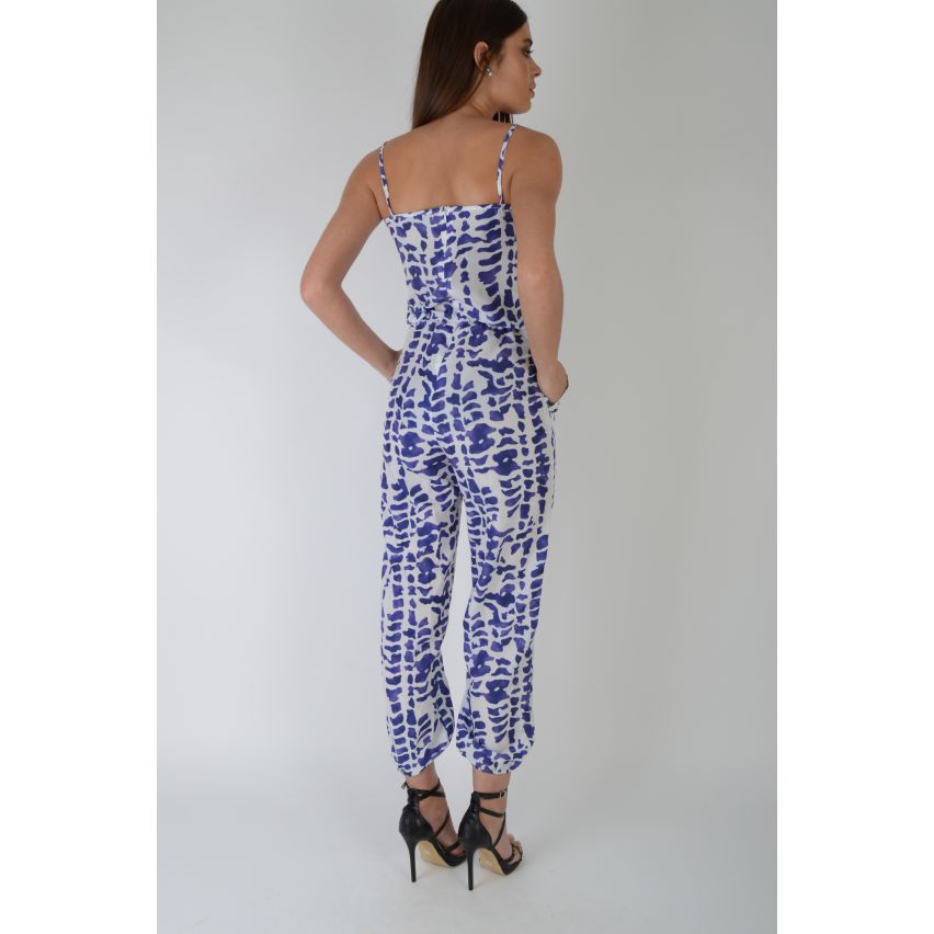 Lovemystyle blau und Adria Weißdruck entspannt Fit Overall