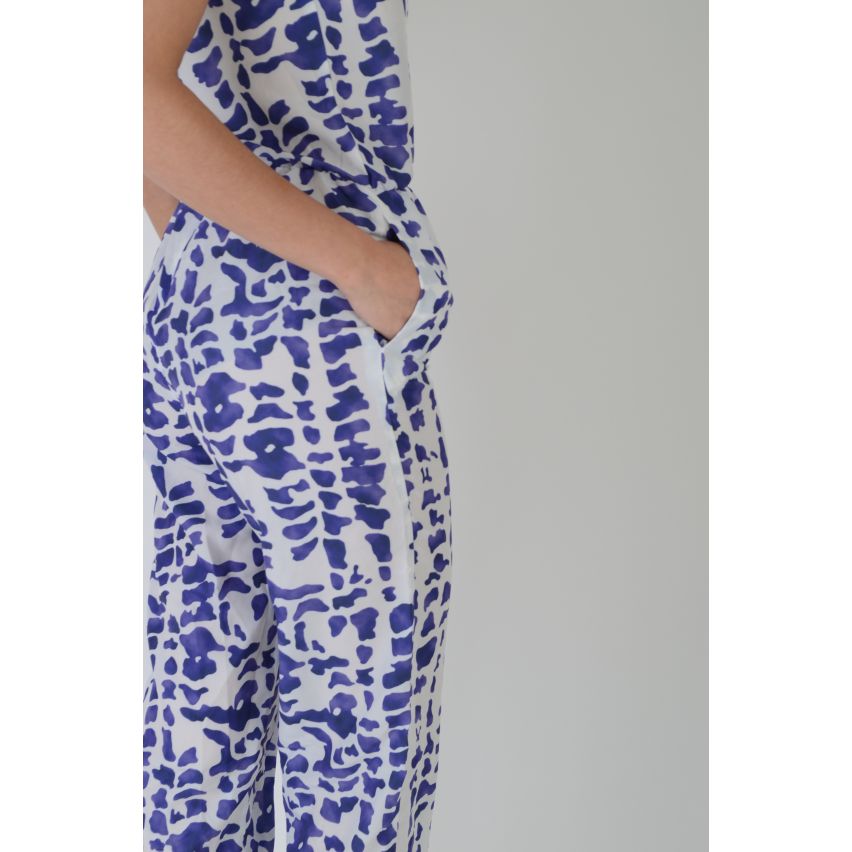Lovemystyle blau und Adria Weißdruck entspannt Fit Overall