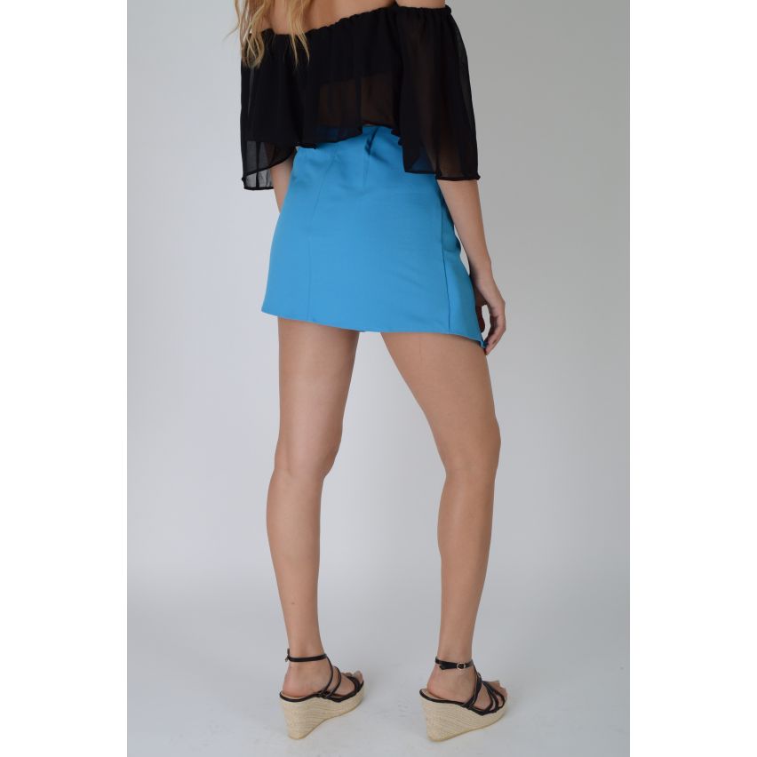 Lovemystyle hell blau a-Linie Rock mit Aysmmetric Saum