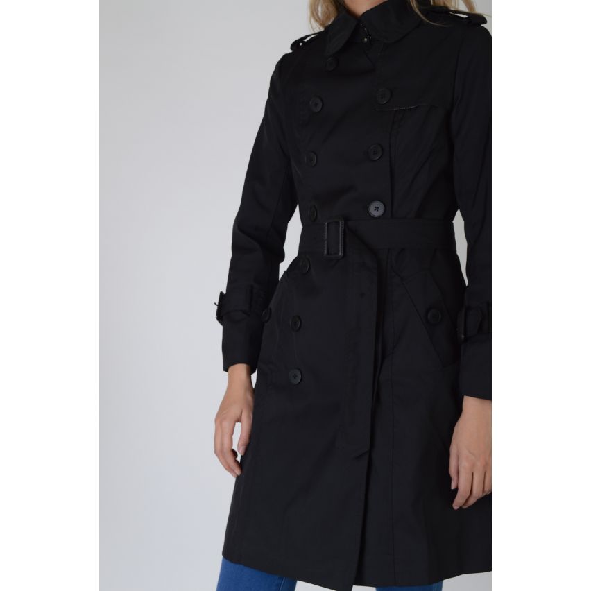 Lovemystyle Classic Black Trench Style Rain Coat - SAMPLE