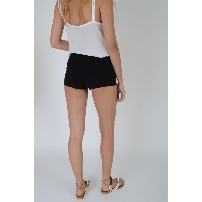 Lovemystyle Draw String hoch taillierte schwarze Hosen