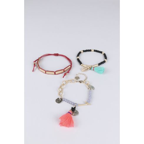 Lovemystyle Multi Pack de pulseras Festival de colores de la amistad