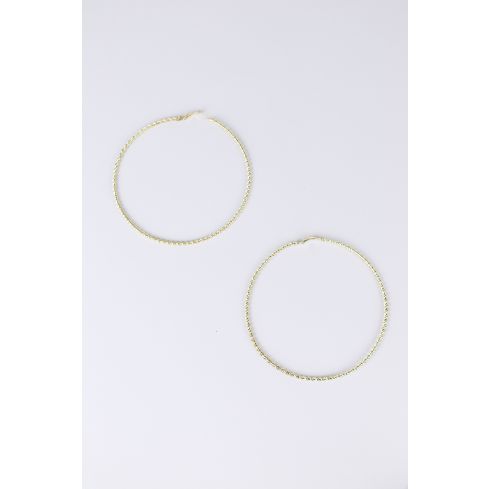 Lovemystyle Oversized Gold Twisted Hoop Earrings