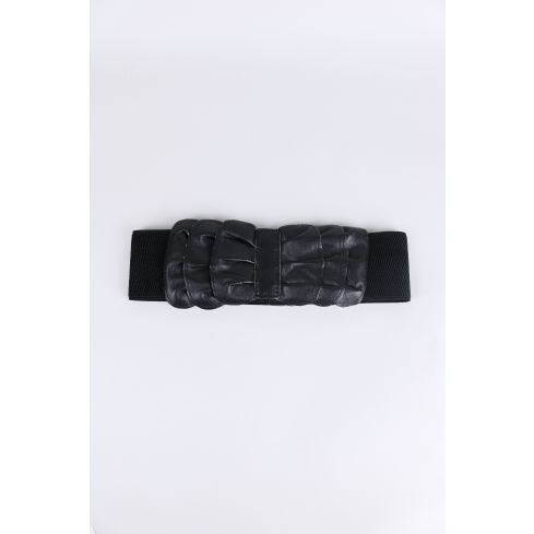 Lovemystyle Black Bow Stretch ceinture avant avec fixation de Popper