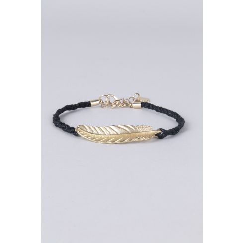 Bracelet de Style Lovemystyle corde avec plume métallique