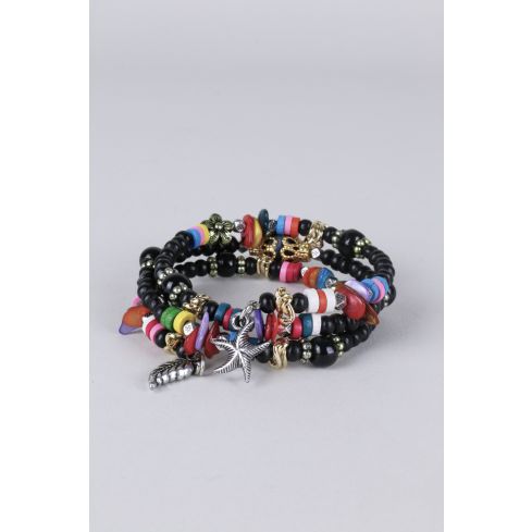 LMS Colourful Friendship Bracelet With Charms And Beads.
