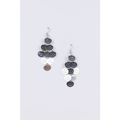 Lovemystyle argent Smiley Face boucles d’oreilles