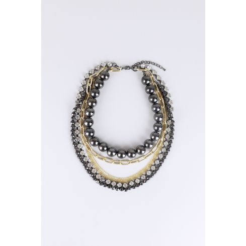 Lovemystyle Multi couche Collier Tour de cou avec des chaînes et des perles