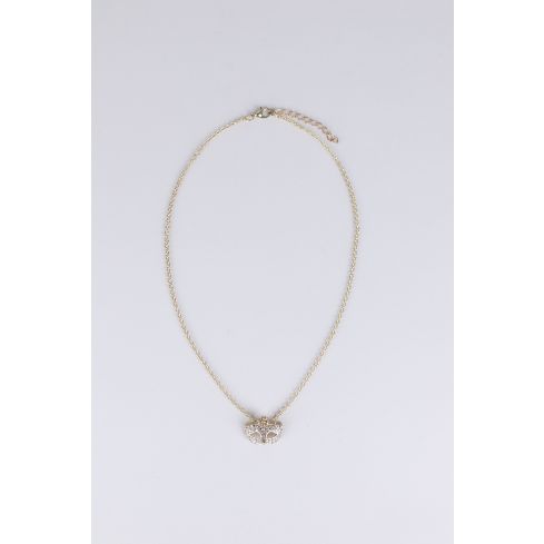 Lovemystyle goud Delicate ketting met Diamante masker