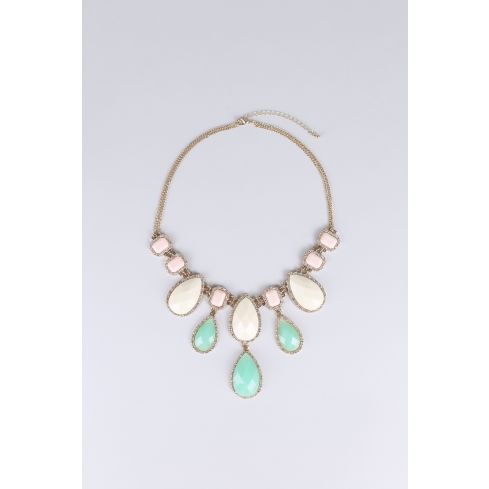 Lovemystyle collier surdimensionné avec pierres Pastel