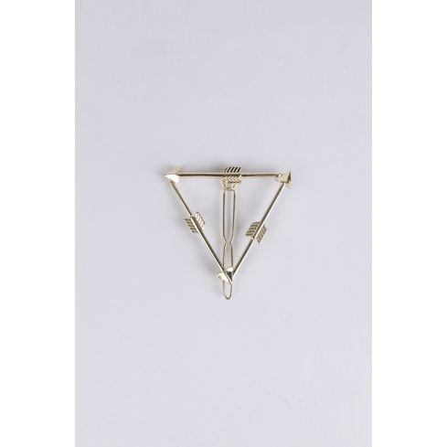 Lovemystyle Gold Triangular Hair Clip With Arrow Detail