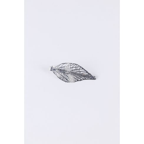 Lovemystyle Silver Feather Laser Cut pince à cheveux