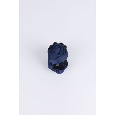 Diapositiva de pelo broche de rosa de seda de Lovemystyle azul marino