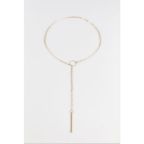 Lovemystyle een dunne gouden ketting duik hoepel en Bar ketting