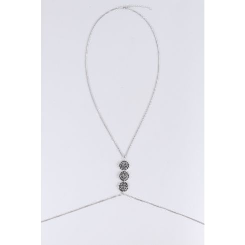 Lovemystyle Silver Body Chain With Coin Pendants