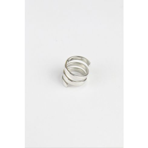 Anillo de plata de Lovemystyle Multi capa espiral diseño