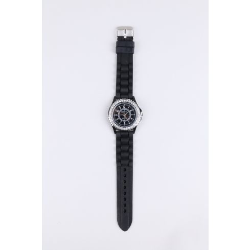 Lovemystyle Black Watch mit Diamante Detail