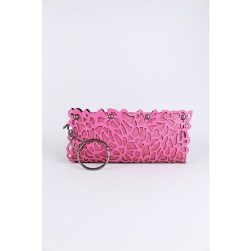 Corte del Laser de Lovemystyle rosa embrague bolso con cadena desmontable