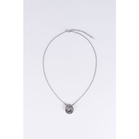 Lovemystyle zilver Collier met hart binnen Ring hanger