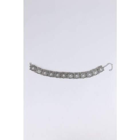 Lovemystyle tjock Silver rund solskivan Choker