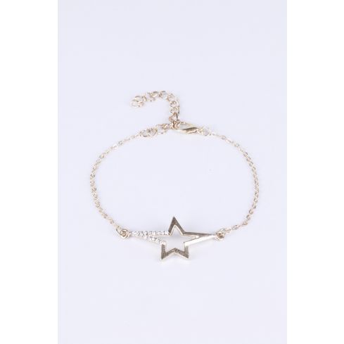 Pulsera delicada Lovemystyle oro con Diamante estrella