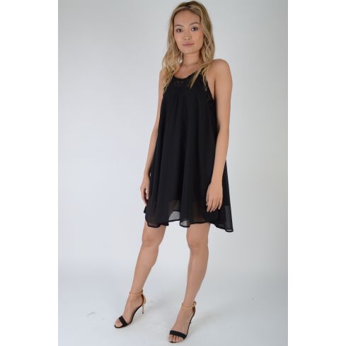 Inserti Lovemystyle Black a-line abito con pizzo