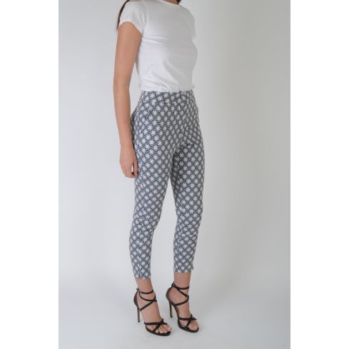 Lovemystyle Pastel Blue Printed High Waisted Trousers